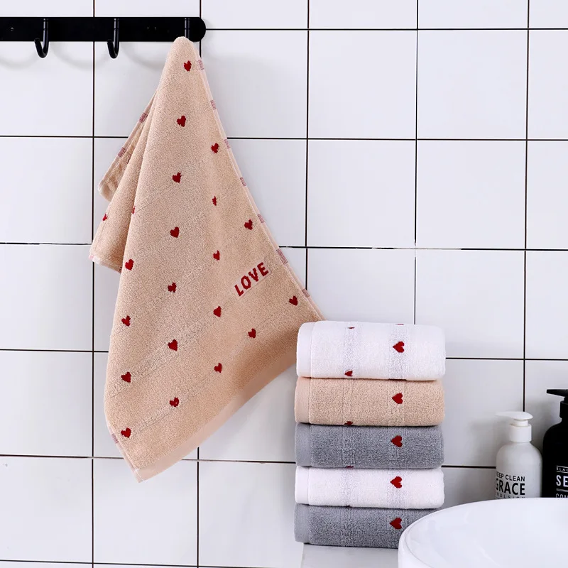 100% Pure Cotton Foldable Bath Towel Absorbent Quick Dry Face Hand Hair Towels for Adults Kitchen Cleaning Dishcloth 75x35cm