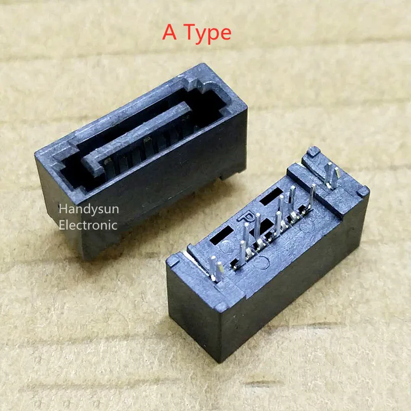 SATA Giao Tiếp HDD Ổ Cắm Cổng Kết Nối 7Pin Nam Đế Tất Cả Bao Gồm 180 Độ Dọc Cắm Thẳng Một Loại B Loại