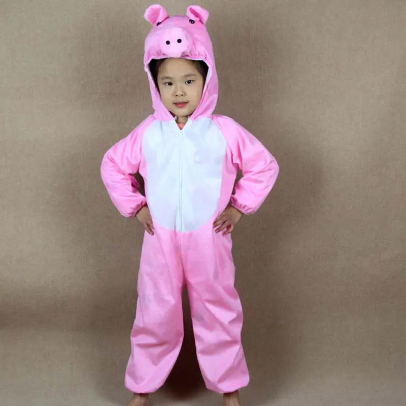 Umorden Children Kids Baby Girl Girl's Cartoon Animal Pink Pig Costume Performance Suit Halloween Children's Day Costumes