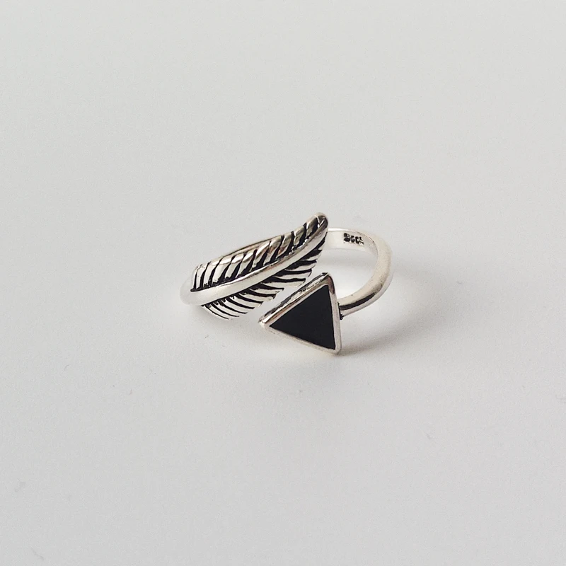 Punk Black Triangle Rings For Women Girls Fashion Irregular Finger Rings Gift 2021 Female Jewelry Party