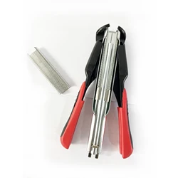 600 rings SR8 with Auto-Feed Industrial Collated Hog Ring Plier P7 (Poultry Cage Clamp)