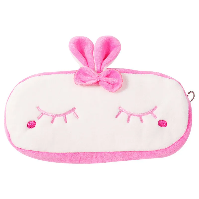 

Fashion Cartoon Rabbit Velvet Pen Pouch Purse Pencil Case Stationery Pencilcase Wallet Girl Student Cosmetics Storage Handbag