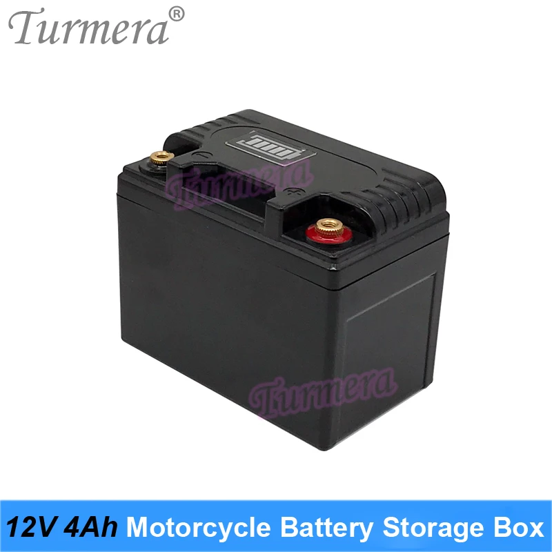 Turmera 12V 4Ah 5Ah Motorcycle Battery Storage Battery Box with Indicator Can Hold 10Piece 18650 or 5Piece 32700 Lifepo4 Battery