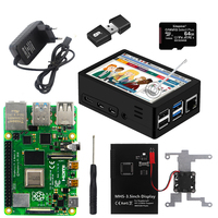 Raspberry Pi 4 Model B Kit 4GB 8GB RAM + SD Card + Case + Cooling Fan + 4K HD Video Cable + 5V 3A Power Supply+3.5inch Screen