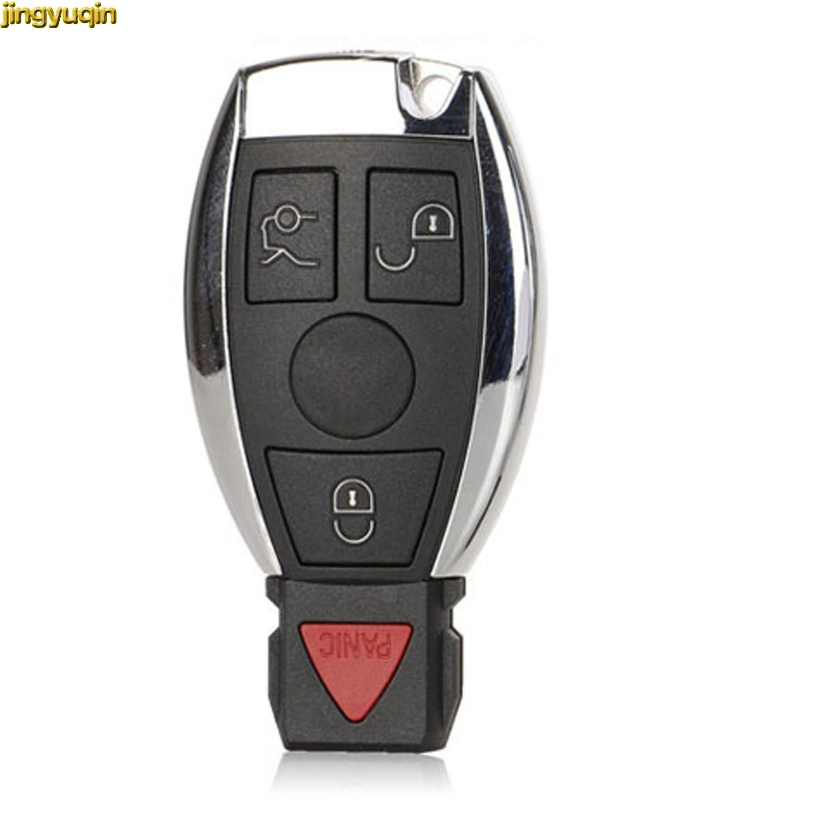 Jingyuqin Remote Smart Car Key Fob Shell For Mercedes Benz Year 2000+ Supports Original NEC and BGA 2/3/4 Buttons Key Case