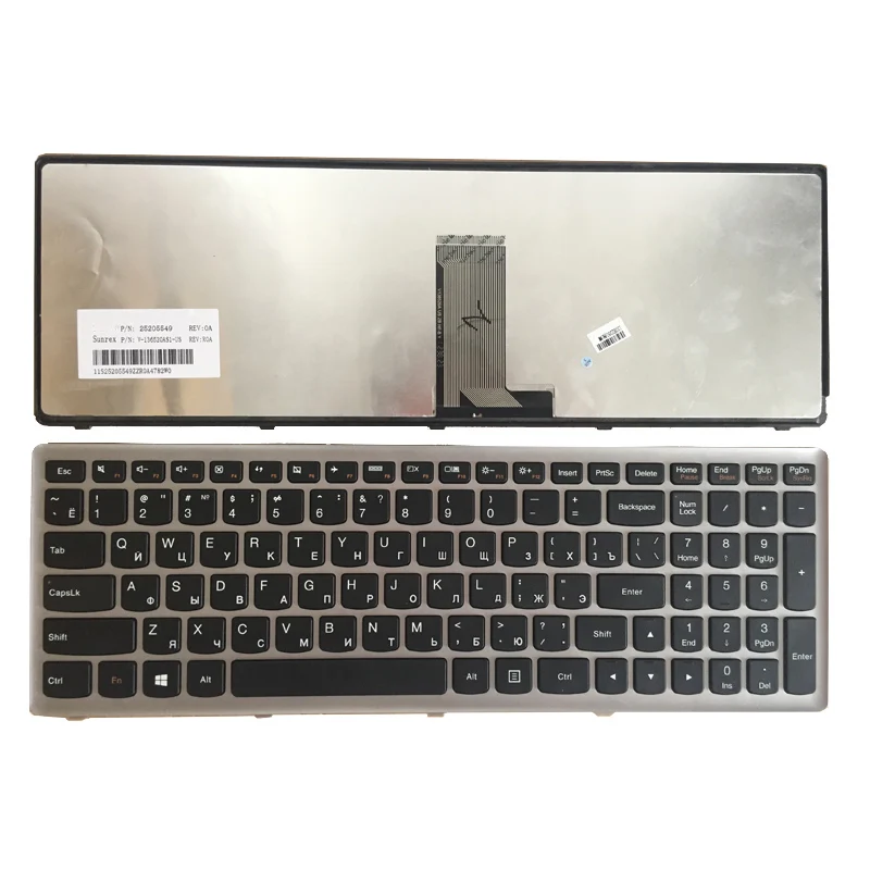 Teclado ruso para portátil, accesorio para Lenovo U510, U510-IFI, Z710, NSK-BF1SU, 0KN0-B62RU13, 9z. N8rsu.10r, V-136520MS1