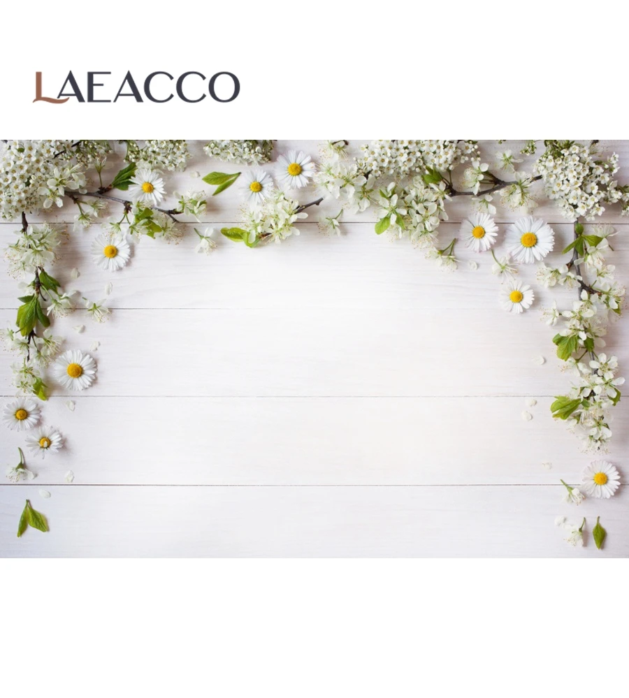 Wood Board Planks Background Spring Flowers Petal Pine Gift Party Baby Shower Doll Photography Backdrop Photocall Photo Studio