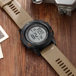 OHSEN-relojes digitales de moda para Hombre, reloj de pulsera LED militar resistente a los golpes, color caqui, para deportes al aire libre