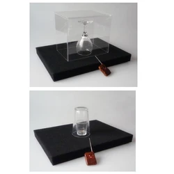 Coin in Glass And Glass Breaking Tray Combination, Magic Tricks,Two In One, With Organic PVC Cover, Mentalism, Stage Props, Pro