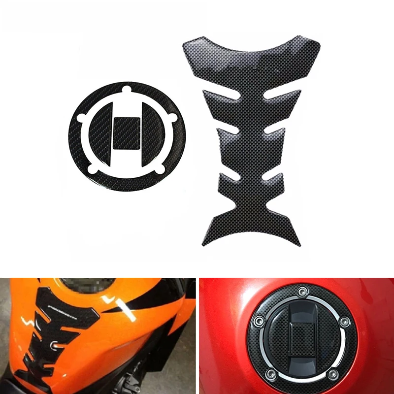 Motorcycle Carbon Fiber Gas Fuel Oil Cover Tank Pad Protector Sticker For Honda CBR RVF VFR CB400 CB1300 CBR1000RR CBR600R Decal