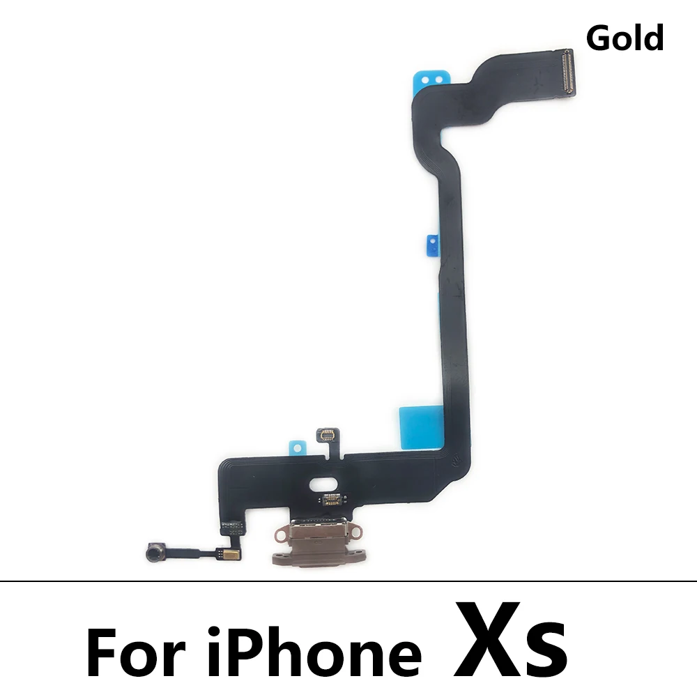 New Charging Flex Cable For IPhone X XR XS Max 8 Plus USB Charger Port Dock Connector With Mic Flex Cable Repair