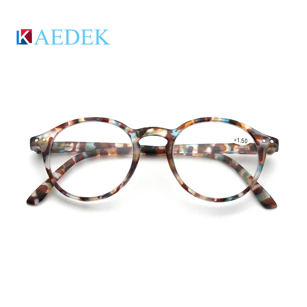 KAEDEK Reading Glasses Frame Women Glasses Clear Round Eye Glasses Man Stylish Glasses For Sight With Diopters Oculos+1+1.5+2+3
