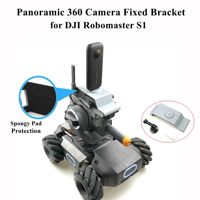 Panoramic 360 Camera Insta 360 One X Gopro Holder Fixed Bracket Adapter Stabilizer Base  for DJI Robomaster S1 Educational Robot