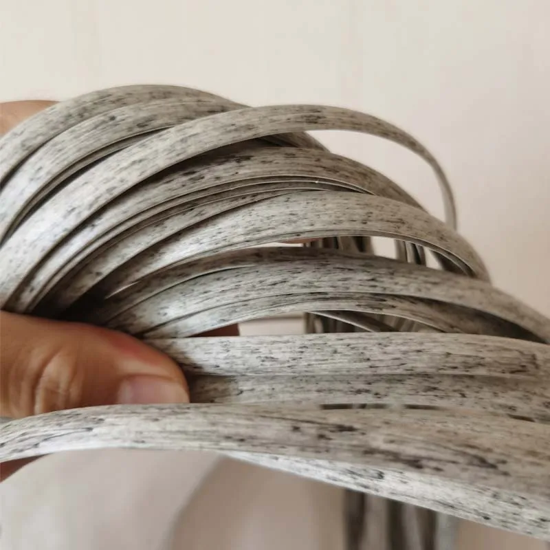 8mm 500g Light Grey PE Flat Synthetic Rattan Material Handmade Weaving Rope Home Furniture Decoration Chair Table Basket Repair