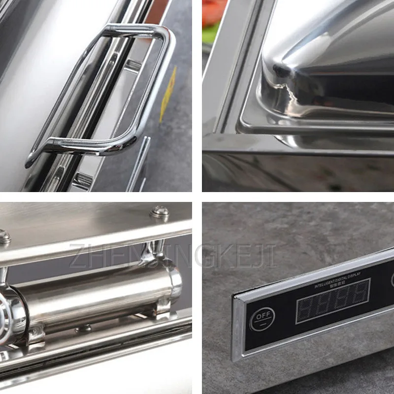 Kocioł izolacyjny ze stali nierdzewnej zachodnia restauracja hotelowa bufet podgrzewany elektrycznie regulowana temperatura piec do jadalni CNC