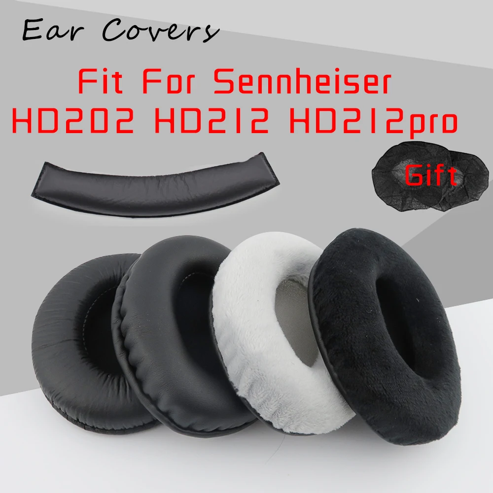 Ear Pads For Sennheiser HD202 HD202II HD212 HD212Pro Headband Headphone Earpads Replacement Headset Leather Sponge Foam