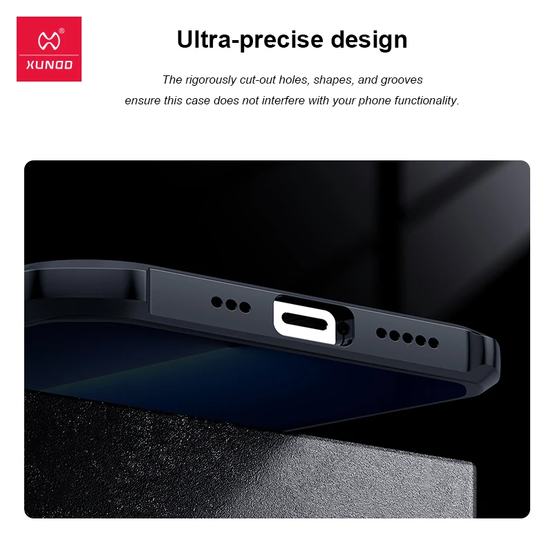 XUNDD - Funda protectora para iPhone 14 11 12 13 Pro Max12 Mini, funda Airbag a prueba de golpes, protección para cámara y pantalla, parte trasera transparente