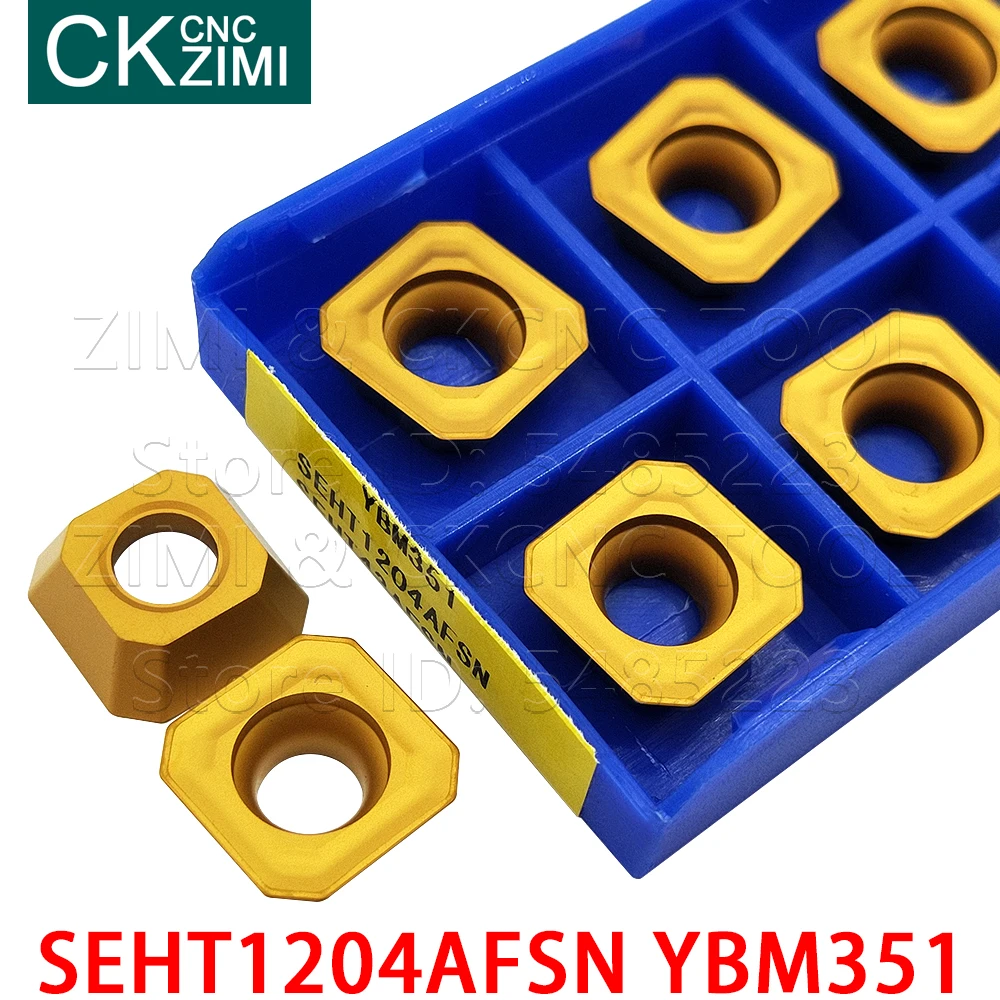 SEHT1204AFSN YBM351 твердосплавные фрезерные вставки с ЧПУ фрезерные пластины Индексируемые фрезерные инструменты SEHT для стали из нержавеющей стали