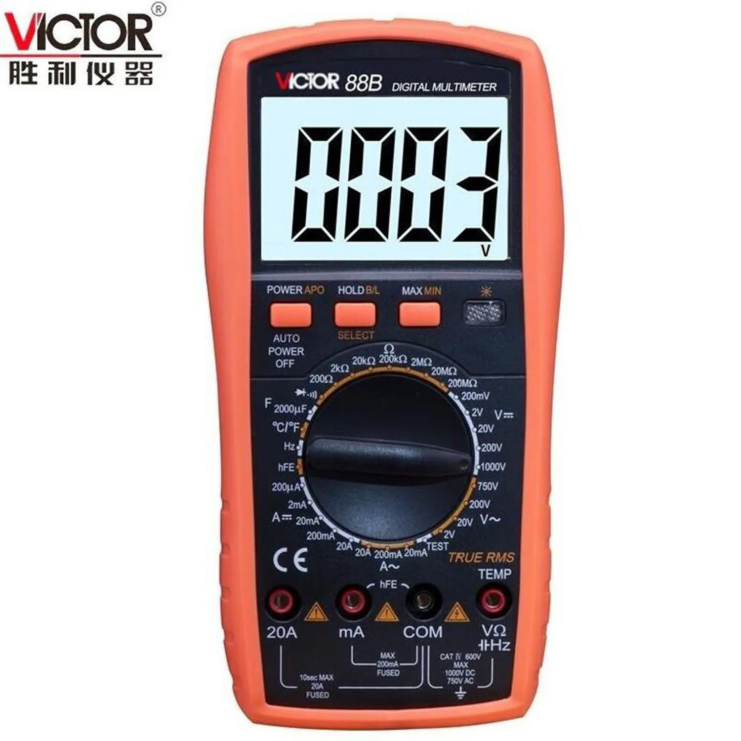 

VICTOR VC88B / VC88E Digital Multimeter High-Precision Smart Multi-Function Electrician Repair Measurable Frequency Backlight.