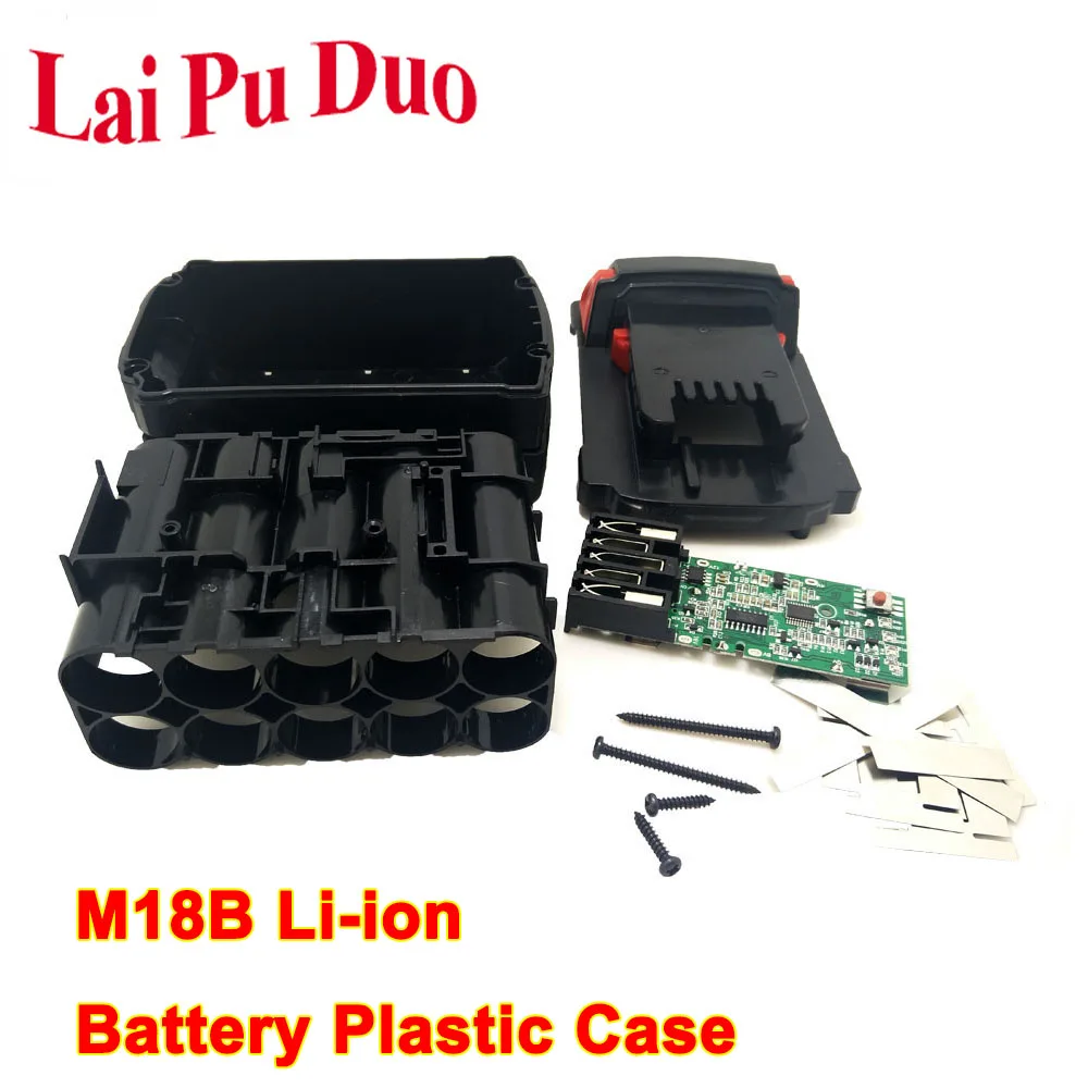 For Milwaukee 18V Lithium Battery Plastic Case Charging Protection Circuit Board &M18 48-11-1815 3Ah 4Ah 5Ah PCB Board Shell