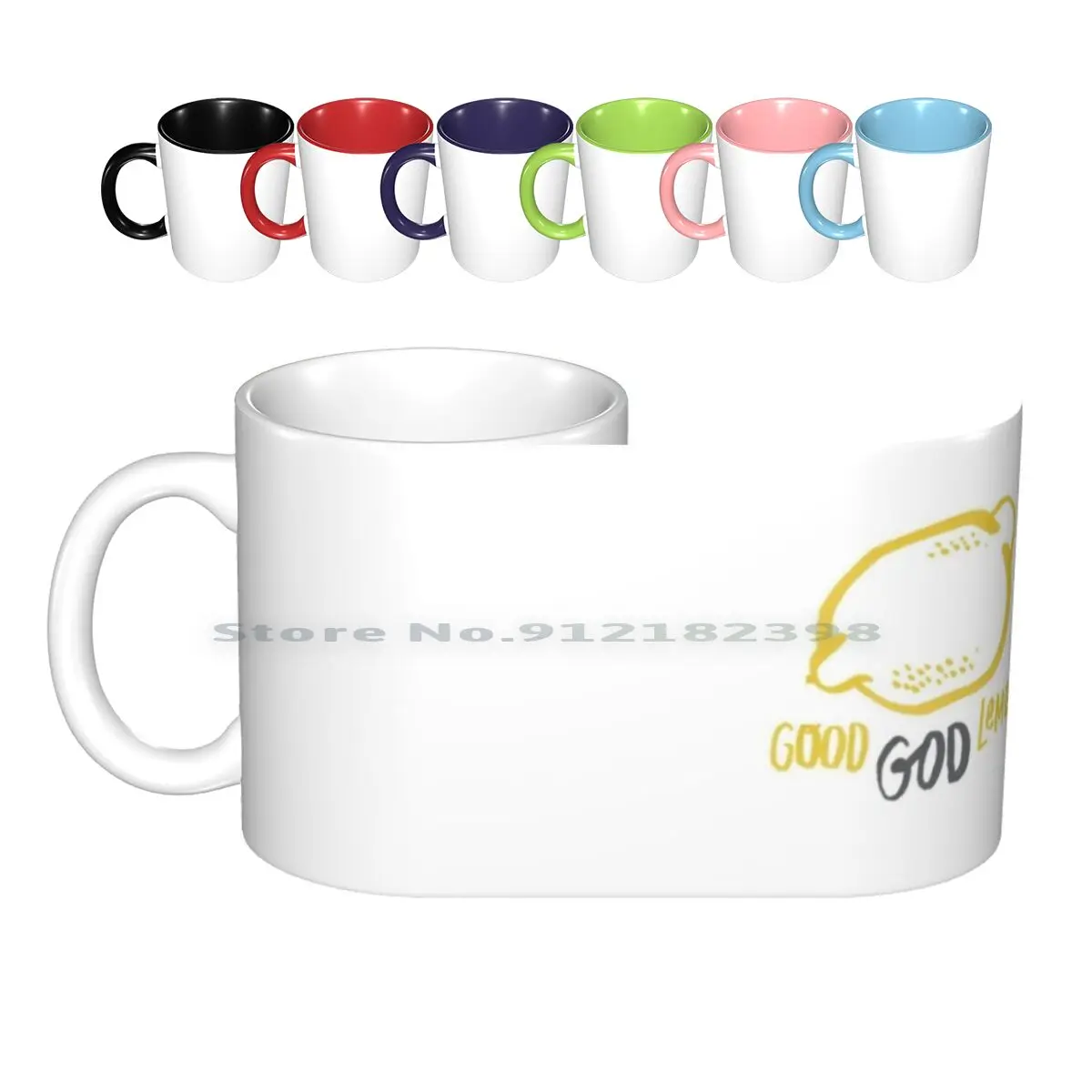 Good God Lemon!-30 Rock Ceramic Mugs Coffee Cups Milk Tea Mug 30 Tina Fey Liz Lemon Quote Tv Funny Fun Hand Lettering