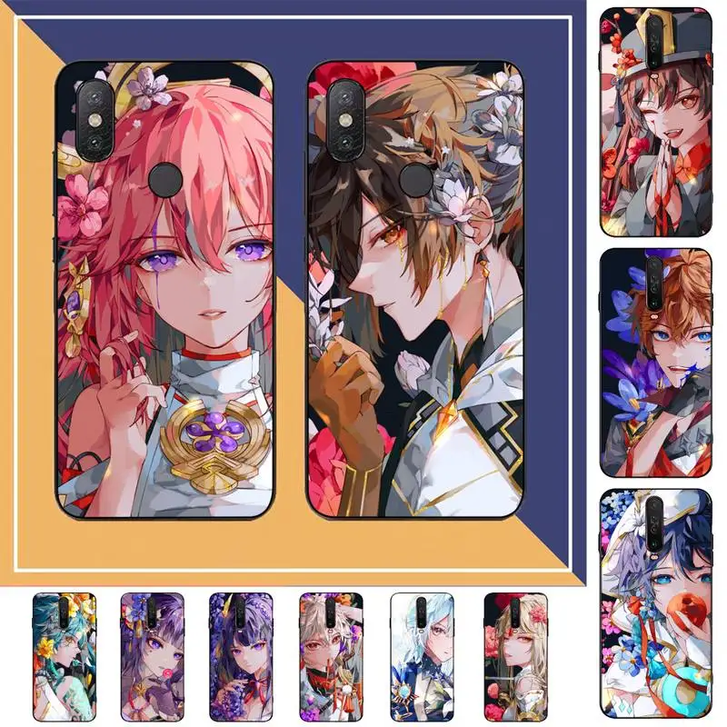 FHNBLJ Genshin Impact Raiden Shogun Baal Phone Case for Redmi Note 8 7 9 4 6 pro max T X 5A 3 10 lite pro