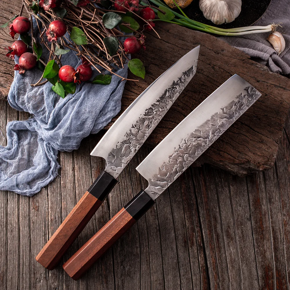 Forging Steel Chef Knife Kitchen Sushi Knives Sharp Japanese Nakiri Knife Cleaver Slicing Utility Knife Cooking Cutting Tool