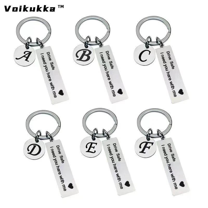 

Voikukka Jewelry Drive Safe I Need You Here With Me Keychain Bag Accessories Cute Lovely Pendants Key Ring For Women Girls Gifts