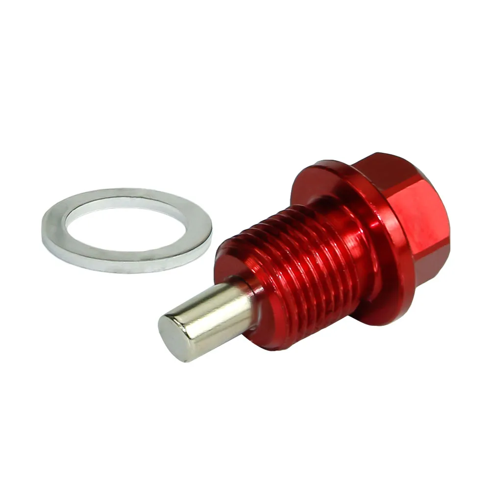 M14 * 1.5 alumínio neo chrome óleo magnético dreno plug parafuso de drenagem de óleo cárter de óleo drenagem plug porca