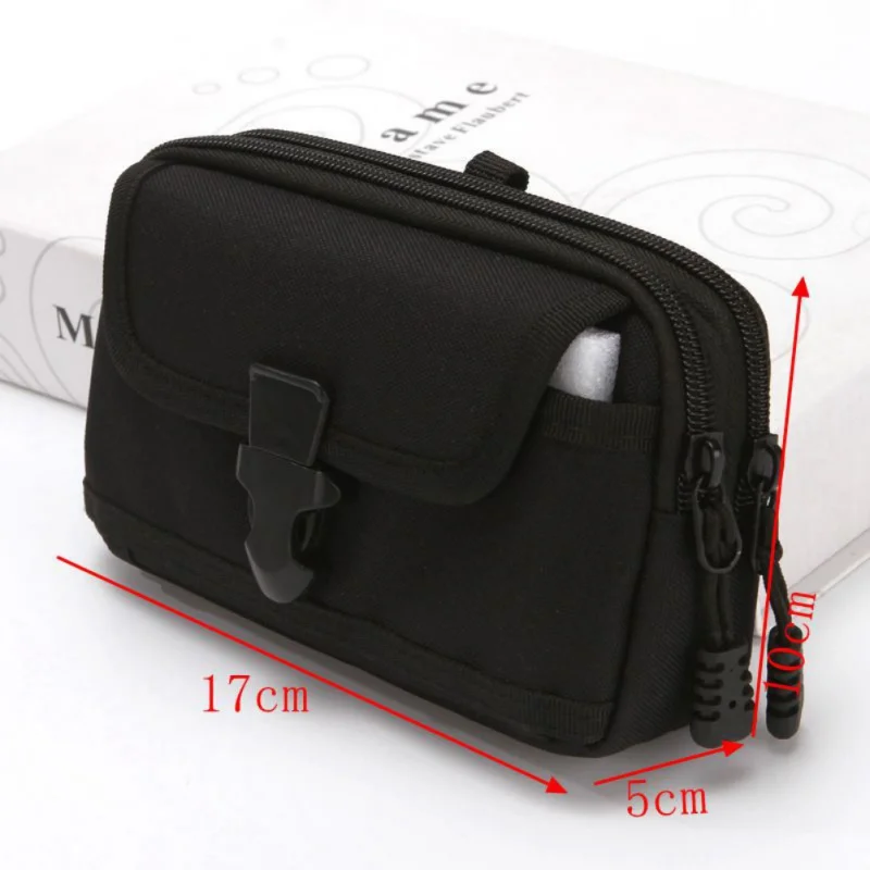 Portable Molle Pouch Tactica l Belt Waist Pack Outdoor Wallet Purse Packet for 6.5'' Phone Bag EDC Bag