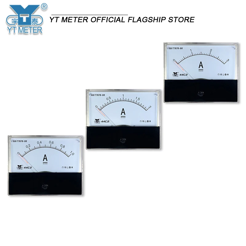 44c2 - A DC ammeter, Ma meter, micro ammeter, 1a, 2a, 3a, 5A, 10a, 20a, 50ua, 100mA pointer measuring instrument, ammeter, 80 *