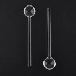 Long Handle Glass Tea Spoons Tableware Clear Coffee Stirring Spoons Flatware for Home Kitchen Restaurant