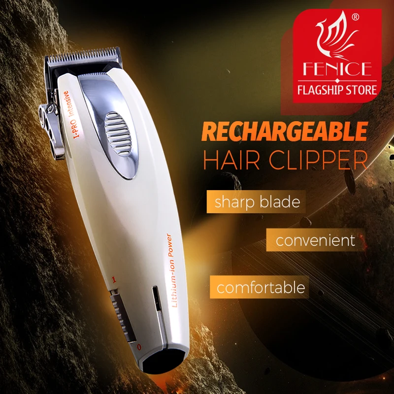 Fenice Professional Digital Hair Trimmer Rechargeable Electric Hair Clipper Men's Cordless Haircut Adjustable Blade