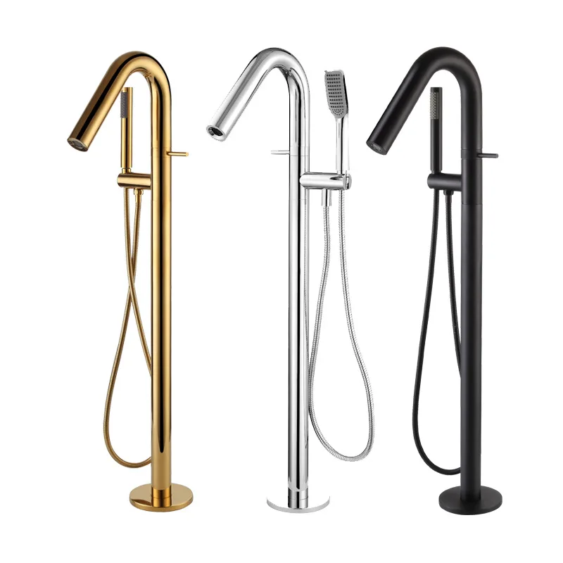 

Luxury Brass Bathtub shower faucet Floor standing Two functions bathtub faucet Top Quality Copper cold hot water Bathtub faucet