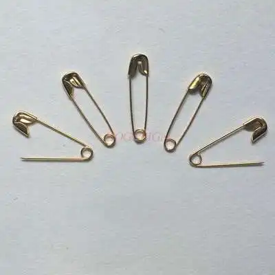 

2000pcs Safety pin iron clothing tag imitation gold silver white pin