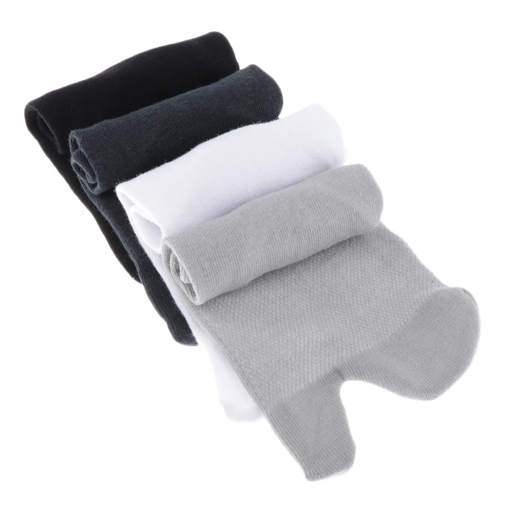 4 Pair Elastic Cotton Sandal 2 Toe Socks Anti-Slip Japanese Geta Tabi Socks