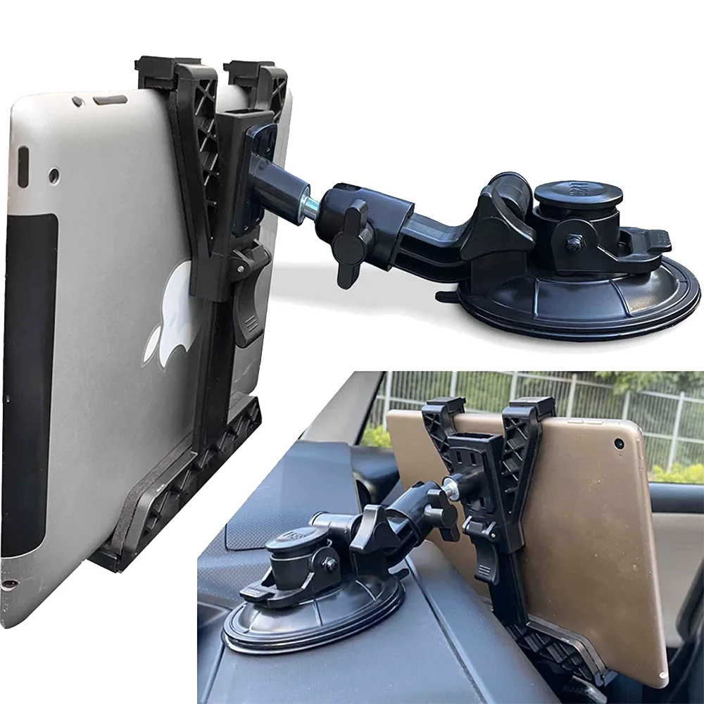 Xnyocn Tablet Car Holder Stand For iPad Air 1 2 Mini 2 3 4 Pro 9.7 10.5 Universal Windshield Car Mount For 7-11 inch Samsung Tab