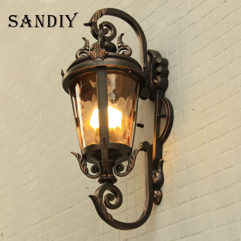 Outdoor Wall Sconce Light Vintage Garden Lamp Street Yard Lighting Outside lantern Luminarie for Balcony Porch Country House ﻿