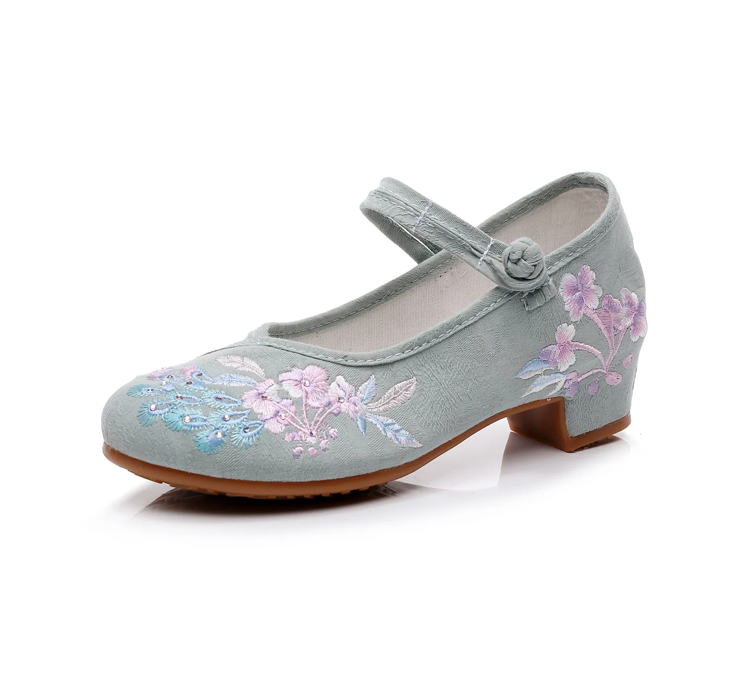 Chaussures de Cosplay Vintage pour femmes, broderie de fleurs, chaussures de danse en tissu décontractées, vieux pékin Hanfu chinois