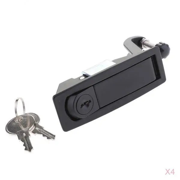 4x Adjustable Flush Lever Compression Locks Doors Latch with Keys for Boat RV Yacht Tool Box Camper Trailer