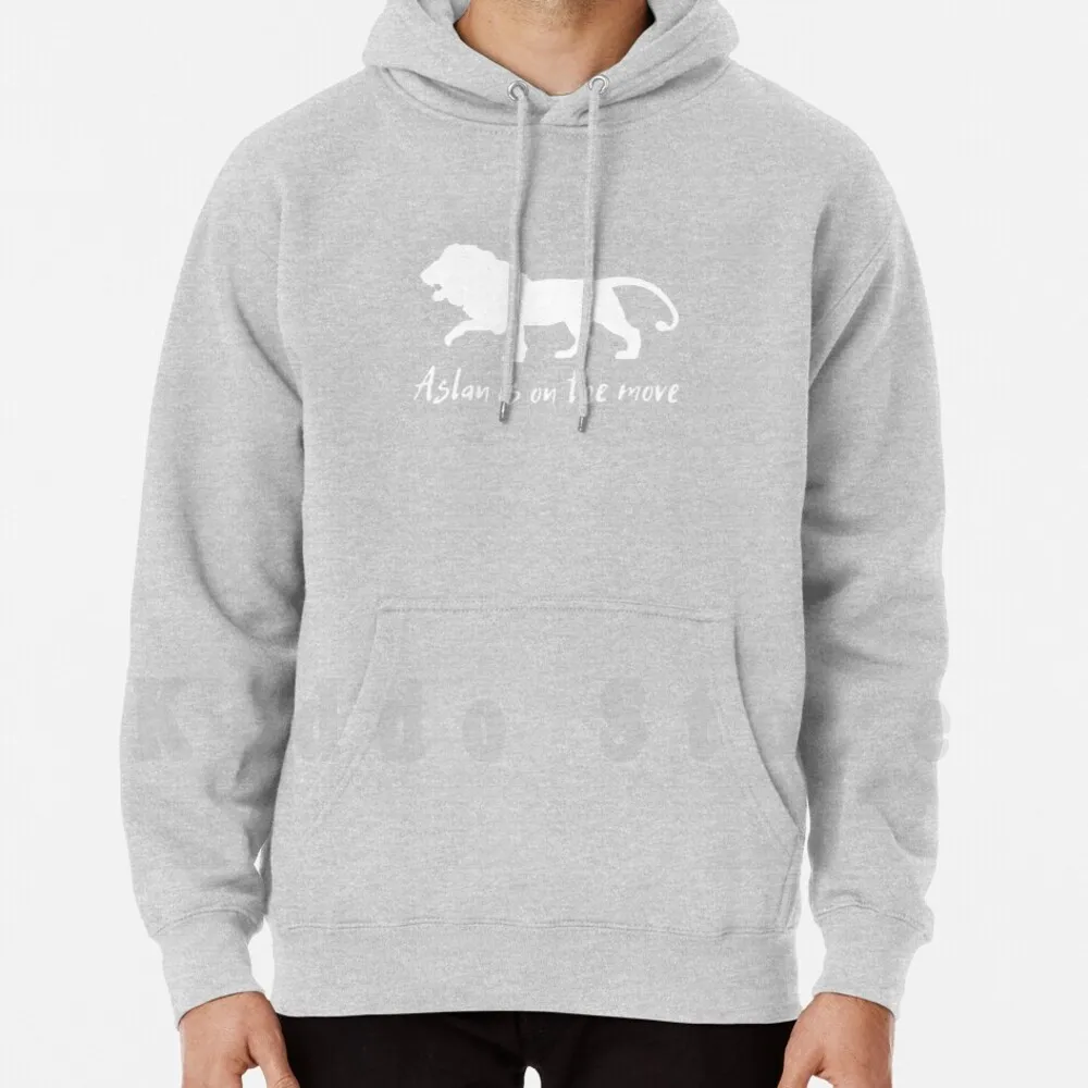 Aslan Is On The Move Hoodie Long Sleeve Aslan Narnia Books Bookworm Thelionthewitchandthewardrobe