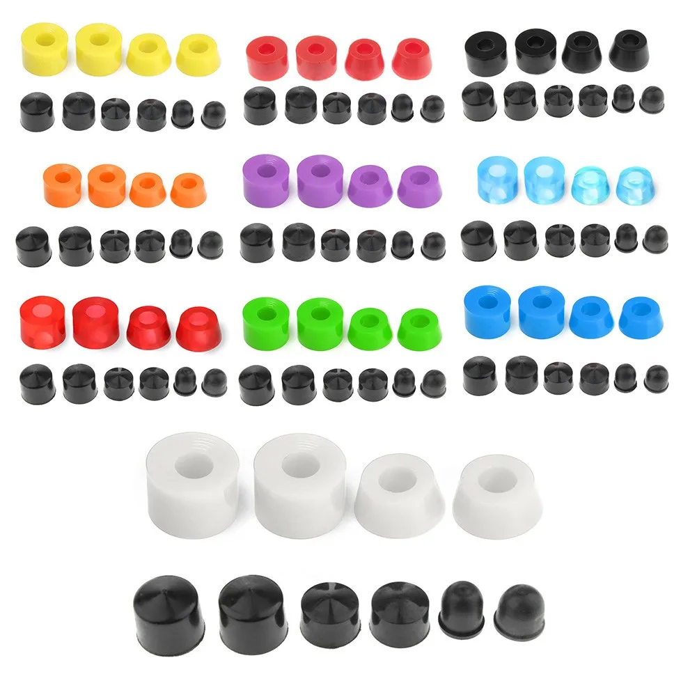 10Pcs Skateboard Truck Bushings Longboard PU Shock Absorber Bushings Washers Pivot Cups Scooter Longboards Skateboard Parts