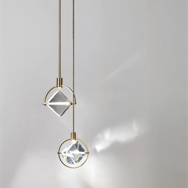

Современные подвесные светильники из искусственного кристалла, гостиной, кухни, столовой, мебели, бара, подвесные светильники, декоративные люстры для спальни, прикроватного столика