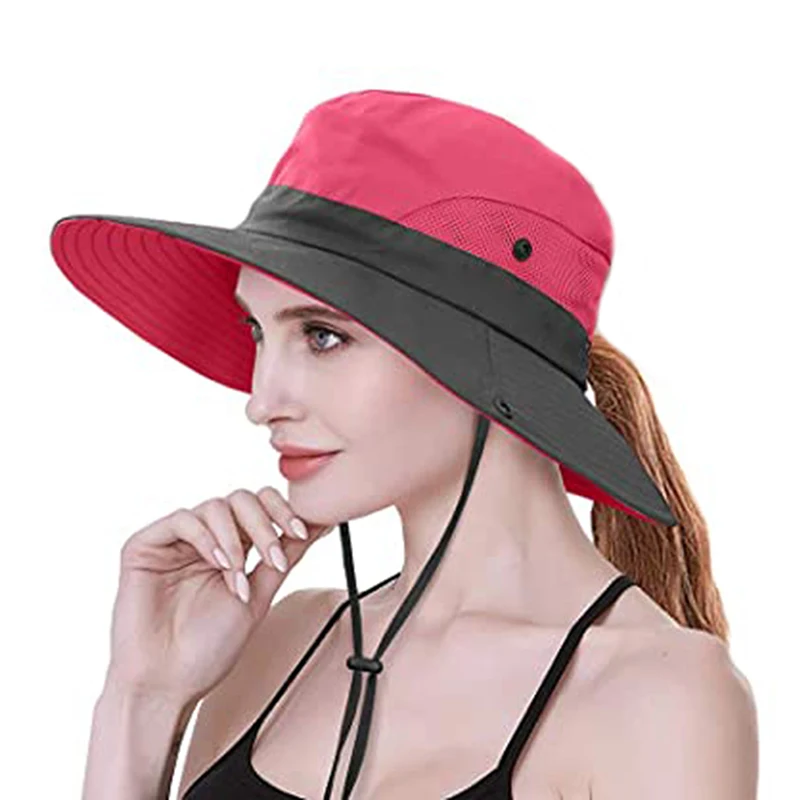 إمرأة جديد عادية UV حماية الصيف في الهواء الطلق قبعة الشمس واسعة حافة قبعات السيدات Casquette قبعات للحماية من الشمس للنساء الصيد التنزه