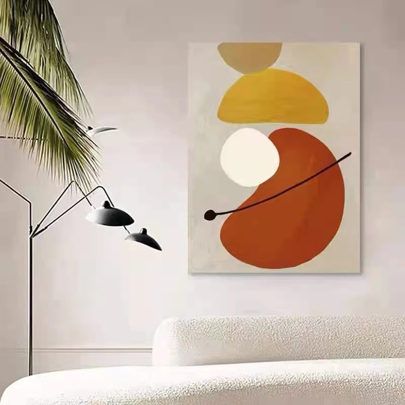 July Living Room Floor Painting Large-scale Minimalist Abstract Stone to Run Porch Decorative Painting Corridor Hanging Painting