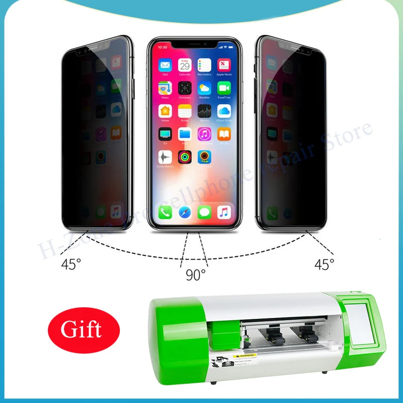 

50 pieces of anti-peeping hydrogel film front glass back cover protective film smart phone with gift film cutting machine