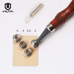 WUTA High Quality Leather Paper Overstitch Wheel With 4 Wheels Line Marking Wheel Gear Roulette Sewing Spacer Leather Craft Tool