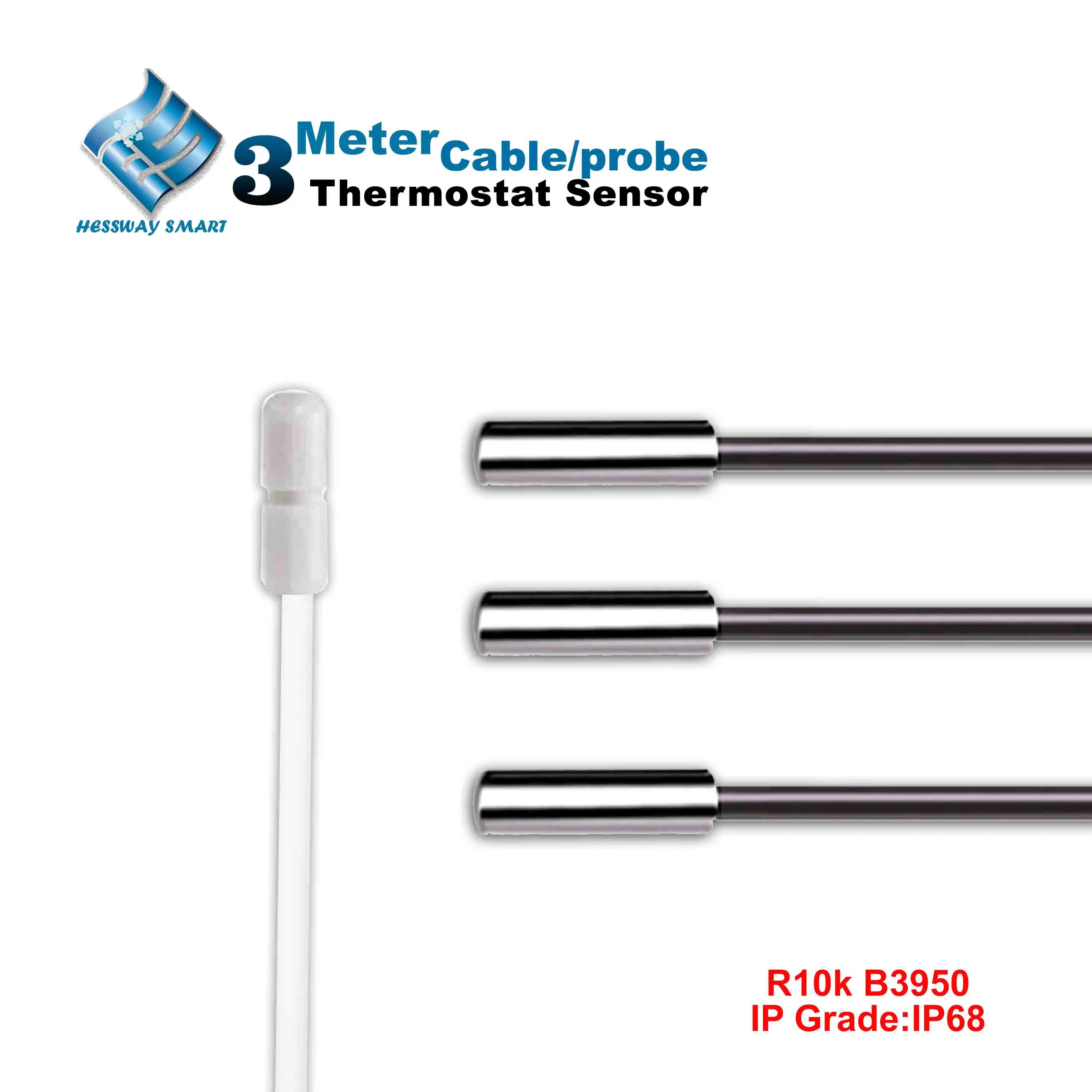 3M Cable Thermocouple Temperature Control Sensor Probe for Thermostat Accessories Thermistor B=3950 10K NTC