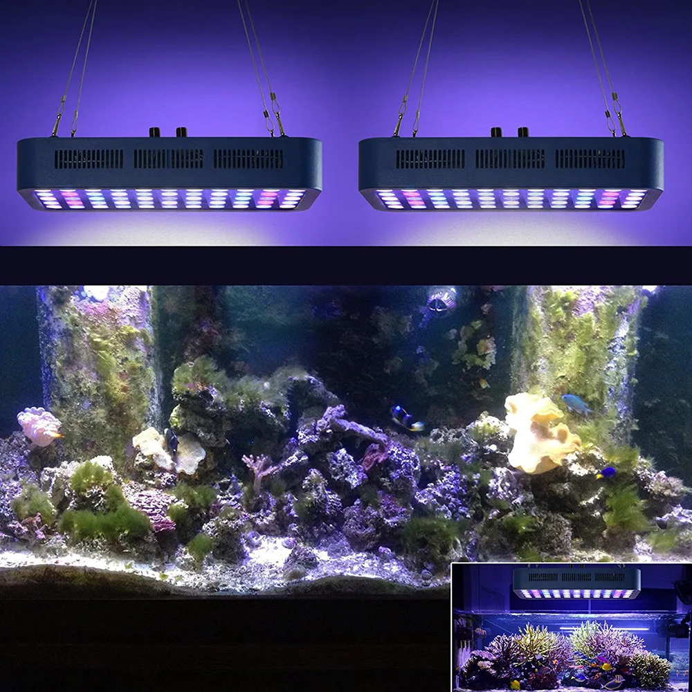 165W LED Aquariums Light Dimmable Coral Lights for Saltwater Freshwater  Marine Aquarium Fish Tank Aquatic Plants Grow Lighting