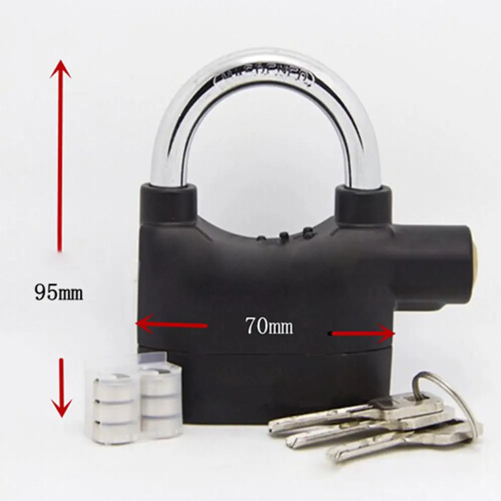 Security Motorbike Anti Theft Alarm Lock Warehouse Door Lock Bicycle Motorcycle Disc Brake Lock 110 Decibel Alarm IP65